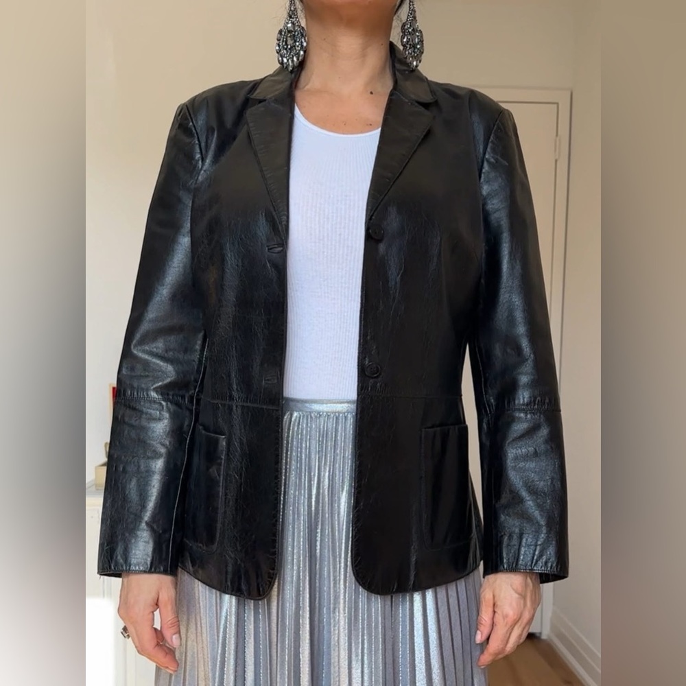 Vintage Kenneth Cole Leather Blazer